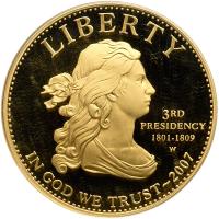 2007-W. $10.00 gold Jefferson's Liberty &Acirc;&frac12; ozt .9999 Fine PCGS PF70 Deep Cameo
