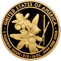 2012-W. $10.00 Caroline Harrison &Acirc;&frac12; ozt .9999 Fine PCGS PF70 Deep Cameo - 2