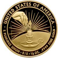 2014-W. $10.00 Eleanor Roosevelt &Acirc;&frac12; ozt. 9999 Fine. PCGS PF70 Deep Cameo - 2