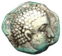 Kingdoms of Qataban and Himyar. Struck after 115 BC. Silver Hemidrachm (1.84g) C