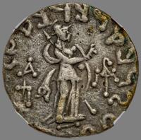 Bactria. Indo-Scythians. Azes I, after c. 58 BC. Silver Tetradrachm (9.23g)