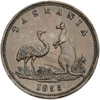 Australia. Penny Token, 1855 Sharpness of About Unc
