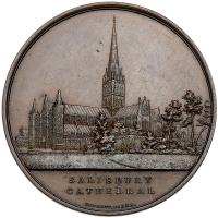 Great Britain. Salisbury Cathedral Bronze Medal, ND (ca. 1830) Unc