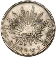 Mexico. 8 Reales, 1829-Go MJ XF
