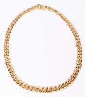 Ladies 14K Yellow Gold Cuban Chain Necklace in Superior Condition from Italy