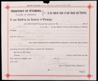 Frank Canton: ADS Frontier Bank Robber and Murderer-Turned-Sheriff of Johnson County, Wyoming Bench Warrant Dated 1886 Very Scar