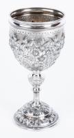 Magnificent Sterling Silver Antique Goblet or Kiddush Cup with Phenomenal Repousse Work Dated 1880 with 925/1000 Hallmark