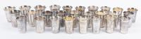 24 Small Russian Vodka (or Kiddush Cups) a Mix of Late 19th and Early 20th Century 84 Silver