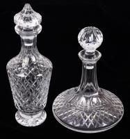 Two Beautiful Waterford Crystal Decanters with Dazzling Stoppers