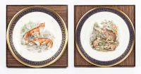 Two Lenox/Boehm Porcelain Plate Collaborations: Woodland Wildlife: The Very Popular Cottontail and Red Foxes