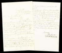 Robert Anderson Letter Signed Dated 1866