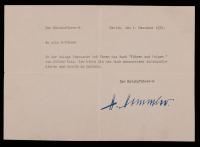 H. Himmler: Head of German Police, Nazi War Criminal. Vintage Original Copy of Communication Sent to all SS Leaders Regarding Al