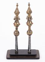 Pair of Yemenite Rimonim Finials, Late 19th Century