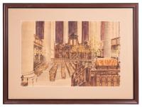 Interior View of a European Synagogue, Early 20th Century