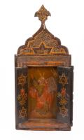 Persian Miniature Torah Ark with Painted Doors