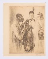 "Jews As Seen by the Germans" - Anti-Semitic German Propaganda Engraving, ca. 1940