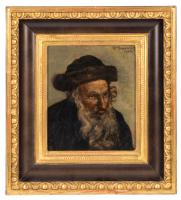 Signed Oil Portrait of a Rabbi, 1926