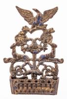 Cast Brass Menorah Backplate with Eagle Motif