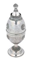 Beautiful Bezalel Sterling Silver Etrog Box, Jerusalem, circa 1950