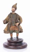 Small Sculpture Featuring Original 17th-Century Clothing