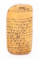 Monique Gerber Sculpture of a Sumerian Cuniform Tablet in Gilt Gold Bronze from the 1960s Made for the Louvre in Paris