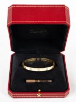 Cartier 18K Yellow Gold and 10 Diamond LOVE Bracelet with Original Presentation Box and Outer Box. Bracelet #1