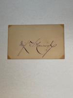 Winfield Scott Hancock - Signed Calling Card
