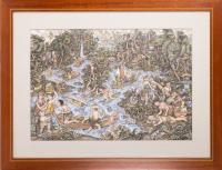 I Made Budi (Batuan Artist). Watercolor on Paper