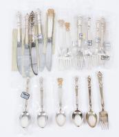 Towle Sterling Silver: Place Setting for Four, "Carpenter Hall" Plus One Place Setting of "Celtic Gold"