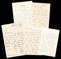 James Russell Lowell: American Romantic Poet, Critic and Ultimately, a Diplomat Five (5) Autographed Letters Signed Dated 1860-1