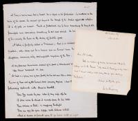 William Makepeace Thackeray: ALS and a Scathing Critique of the Tory and a Whig, and a Small Diddy, Completely in His Hand.