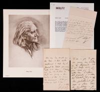 Franz Liszt: Two Boldly Penned ALS by Legendary Hungarian Composer and Piano Virtuoso + One Unsigned Letter on George Sand's Per