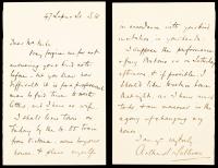 Sir Arthur S. Sullivan & Sir William Gilbert: Immensely Popular Comic Opera Duo known as Gilbert & Sullivan. Two (2) Autographed