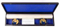 English Grant of Arms Issued to Noted Author & Antiquarian, Frederick Arthur Crisp with Two Seals of Queen Victoria in Original