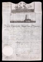 James Madison: Signed Ship's Passport Dated 1810 as President