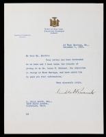 Franklin D. Roosevelt; Typed Letter Signed as Governor of New York Dated Dec. 1, 1930 on State of New York Letterhead