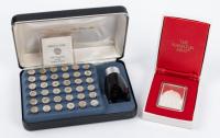 Franklin Mint First Edition Sterling Silver Mini-Coin Set 1970 and Norman Rockwell Ingot