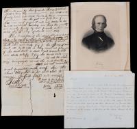 Henry Clay Autographed Letter Signed as Senator of Kentucky Dated 1833, with Antique Engraving
