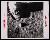 Apollo 11: Neil Armstrong, First Man on the Moon. Outstanding Inscribed and Signed Vintage Photo Entitled "First Step" LOA by Za