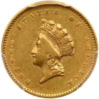 1854 $1 Gold Indian PCGS EF45