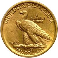 1907 $10 Indian. No Periods PCGS AU55 - 2