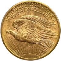 1908 $20 St. Gaudens. No Motto PCGS MS62 - 2