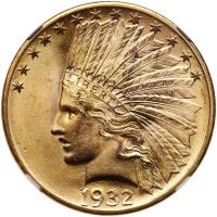 1932 $10 Indian NGC MS64