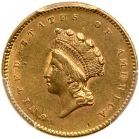 1854 $1 Gold Indian