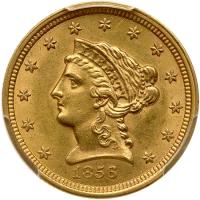 1856 $2.50 Liberty