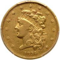 1834 $5 Classic Head. Plain 4