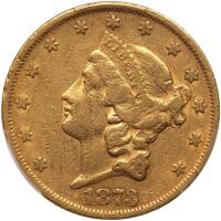 1873 $20 Liberty. Open 3 PCGS EF40