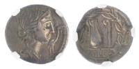 Q. Caecillius Metellus Pius, 81 BC. Silver Denarius (3.68g), 18 mm