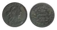 1803 Draped Bust Cent. 1/100 over 1/000. Sharpness of Fine