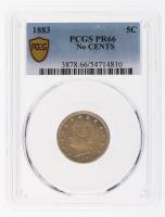 1883 Liberty Nickel. Without "CENTS". PCGS graded Proof 66